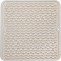 MicoYang Silicone Dish Drying Mat for Multiple Usage,Easy clean,Eco-friendly,Heat-resistant Silicone Mat for Kitchen Counter or Sink,Refrigerator or Drawer liner Tapioca M 12 inches x 12 inches