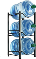 LIANTRAL 5 Gallon Water Bottle Rack - Detachable Heavy Duty 3-Tier Stand for Home, Office (Black) | 3-Tier Black,Heavy-Duty Steel,Rustproof,Easy Assembly,Floor Protection,Save Space, Detachable,Perfect for Home, Kitchen