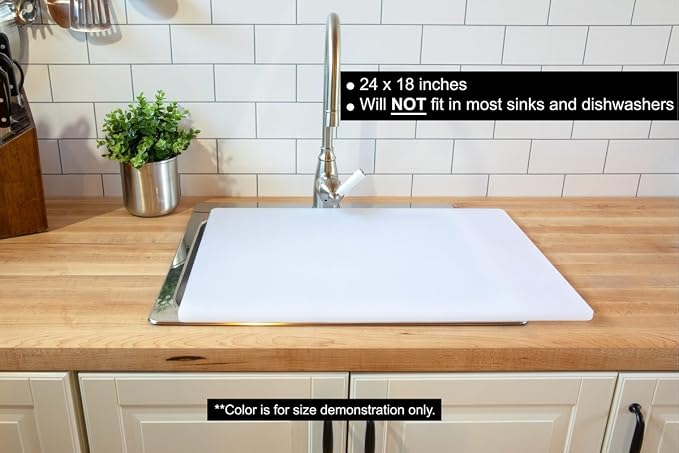 Thirteen Chefs Extra Large 24 x 18 Brown Cutting Board - 1/2" Thick HDPE Plastic for Cooked Meat, NSF Professional Grade for Restaurant Kitchens