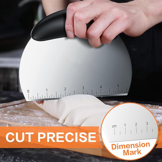 Pastry Cutter, Biscuit Cutter, Dough Scraper, Bread Lame | Stainless Steel Pastry Blender Set, Dough Cutter Biscuit Cutter Dough Blender Tools & Pastry Utensils (5 Pcs/Set)