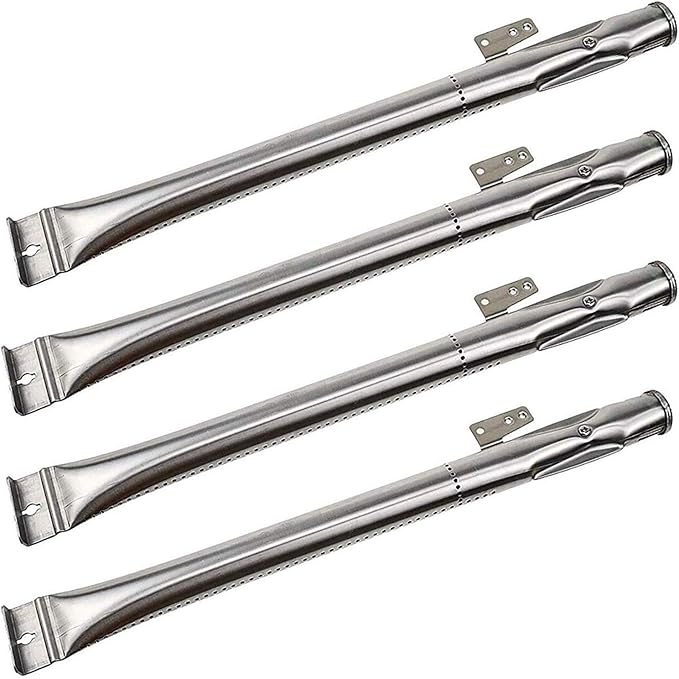 BBQ-Element Stainless Steel Grill Burner Tubes Replacement for Nexgrill 720-0830H, 720-0783E, 720-0864, Gas Grill Pipe Burners for Kenmore, Kitchen Aid, Nexgrill 720-0830A Gas Grill.(4 Pack)