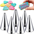 Suuker Round Piping Tips Set, 6-Piece Cake Decorating Tips | 6 Small Round Icing Tips for Lettering, Dots, Borders and Detailed Cake, Cupcake and Cookie Decorating