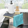 Sink Caddy Sponge Holder for Kitchen Sink, Small Dish Drainer for Kitchen Counter, Triangle Sink Brush Drainer Rack, Collapsible Dishes Drying Rack Over Sinks, Dishrack Utensil Holder Dryer White