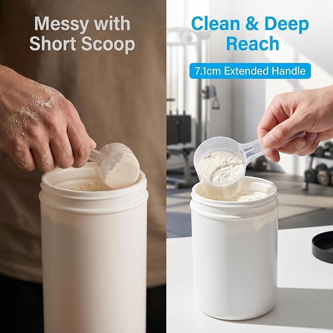 2 Pack 100ml/20tsp/50g Scoop for Creatine,Protein,Powders,Cooking,Recipes,Lab,Food Grade,Plastic PP Material,BPA-free,Meets FDA Standards