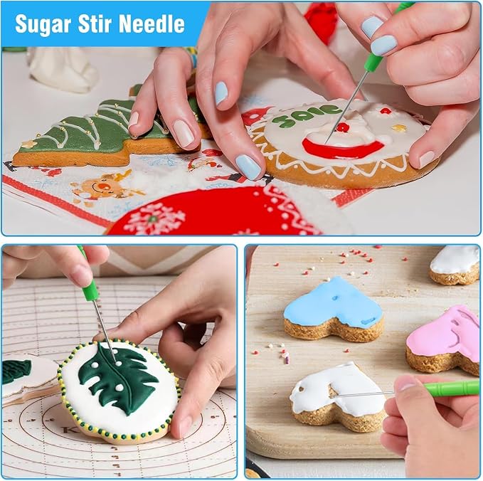 firstake Piping Bags and Tips Set, 100pcs 12 Inch Icing Bags with 14 Tips | Leak-Proof, Food Grade, Disposable, Easy Cleanup for Icing, Frosting, Royal Icing, Cake Decorating, Cookies & Candy Pastry