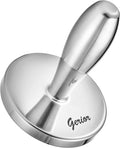 Meat Pounder Tenderizer - Solid Cast Stainless Steel Round Chicken Flattener Tool - Works Great As A Smash Burger Press - Dishwasher Safe