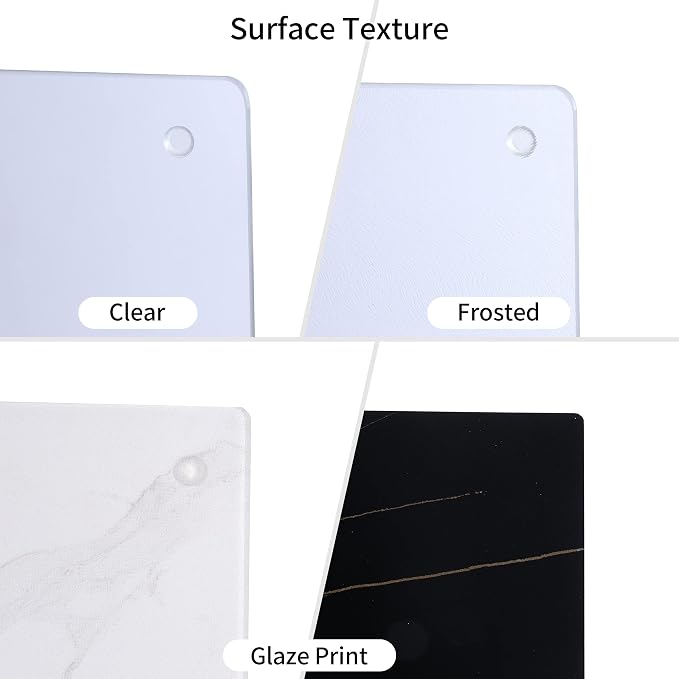 Murrey Home Glass Cutting Board for Kitchen Counter, Tempered Glass Chopping Boards Dishwasher Safe, Small Clear Countertop Tray, Scratch Resistant, Heat Resistant, Non Toxic, Clear, 20"x16"