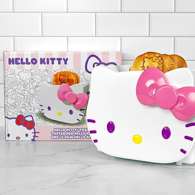Uncanny Brands Deluxe 3D Sanrio Hello Kitty Toaster