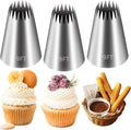 FANTEXY 9FT Large Piping Tips, 3 Pieces | Cake Decorating, Frosting Piping Kit, Churro Maker, For Cupcake Cookie