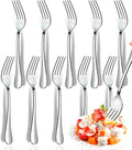 Forks, Set of 10 Top Food Grade Stainless Steel Silverware Forks, Flatware Set,8 Inches, Mirror Finish & Dishwasher Safe, New Apartment Essentials Cutlery Set