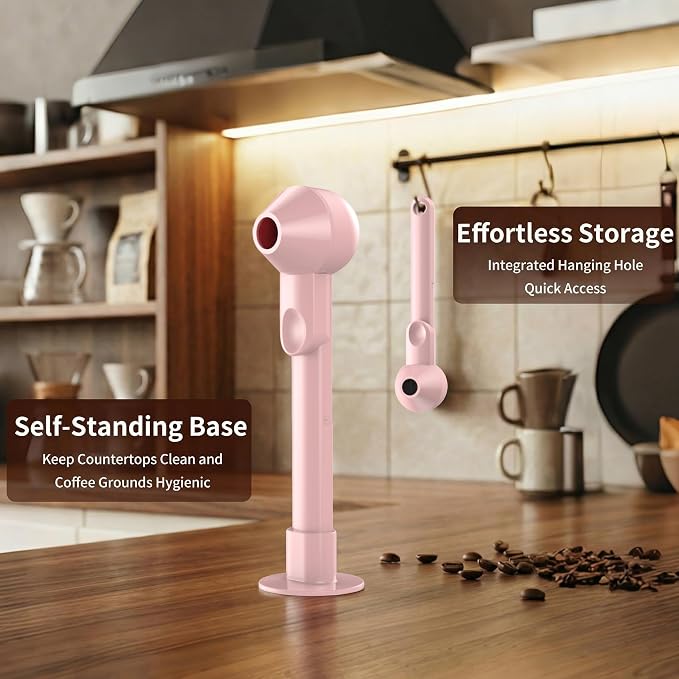 2 Pcs Coffee Scoop with Funnel for Reusable K Cup, 2 TBSP Measuring Spoon | Mess-Free Funnel Design, Sliding Leveler for Precise 2 TBSP, Long Handle for Ground Coffee, Protein Powder & Tea