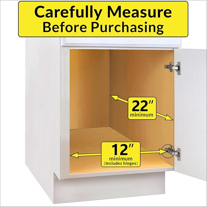 LYNK PROFESSIONAL® Pull Out Cabinet Organizer, Kitchen Slide Out Drawer | 11W x 21D chrome rollout shelf creates easy-access storage for cookware, pantry items and kitchen essentials inside cabinets