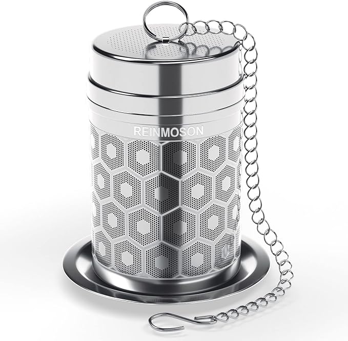 Extra Fine Mesh Tea Infuser for Loose Leaf Tea Steeper 1.5”x2.2” | 304 Stainless Steel Tea Strainers & Filters for Loose Tea, Updated Slim Threaded Lid Tea Ball for Mug, Cup, Teapot, Kettle