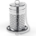 Extra Fine Mesh Tea Infuser for Loose Leaf Tea Steeper 1.5”x2.2” | 304 Stainless Steel Tea Strainers & Filters for Loose Tea, Updated Slim Threaded Lid Tea Ball for Mug, Cup, Teapot, Kettle