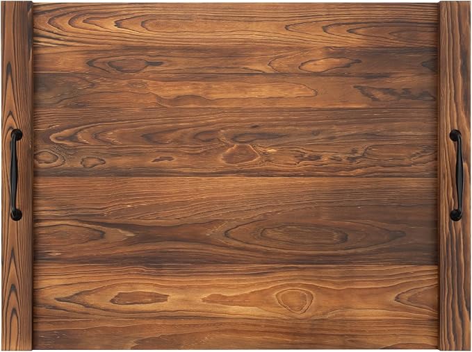 Noodle Board Stovetop Cover with Handles, Sink Wood Block Covers for Electric & Gas Stove, RV Stove Burner, Farmhouse Decorative Wooden Tray for Kitchen