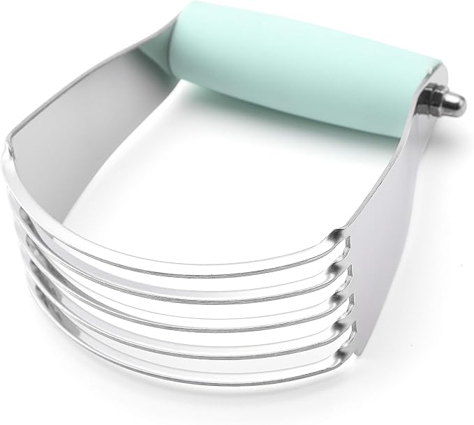 Spring Chef Medium Dough Blender Hand Tool - Durable Pastry Cutter - Mint | Heavy Duty Dough Mixer w/ Stainless Steel Blades, Professional Pastry Blender for Easy Mixing, Dishwasher Safe