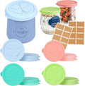 La Fermiere Yogurt Jar Lids, 12 Pack Silicone Yogurt Jar Lids for 4.9 oz La Fermiere, Colorful Cover for 5oz Oui Yogurt Glass Jars, Leakproof Nounos Yogurt Bottle Lids