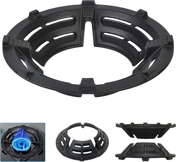 Cast Iron Wok Support Ring Stand Burner Ring for Gas Stove Rack Pot Holder Anti-skid Time-saving and Energy-saving for 4 claws racks or grates