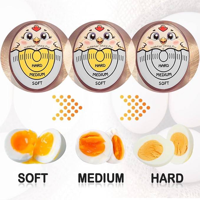 Nobleegg Egg Timer Pro2 Boiler Hard Medium Soft Boiled Eggs Changes Color Yellow Certified