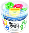 R&M International Alphabet and Number 1.5" Cookie Cutters, 36-Piece Bucket