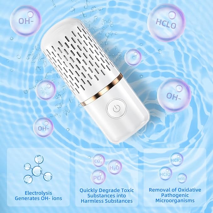 Fruit and Vegetable Cleaning Machine, USB Wireless Food Purifier, Cleaner Device for Washing Fruits, Rice, Meat and Tableware (White)