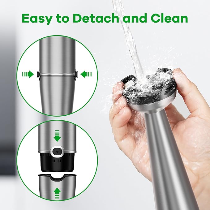 Turelar Immersion Blender Handheld Corded, 1100W 5 in 1 Hand Blender Set | Trigger Variable Speed, Emulsion Stick Mixer with Food Processor, Whisk, Frother, for Soup, Puree, Baby Food, Anti-scratch