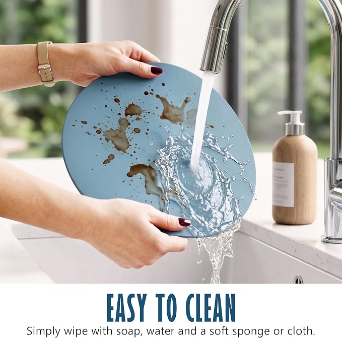 Microwave Splatter Cover, Silicone Lids for Bowls for Kitchen, 3Pcs 6/8/10" | Heat Safe, Reusable, Non-Slip | Trivet Mats, Potholders, Hot Dishers, Jar Opener, Pot Spoon Holder | BPA-Free Dishwasher Safe