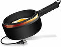 CERAMAX Electric Hot Pot 1.5L, Non-Stick Ceramic Skillet with Steamer & Lid for Ramen, Soup, Steak, Egg - BPA-Free, Non-Toxic, 350°F in 4 Min, Portable Electric Pan for Dorm, Travel, RV, Office, Black