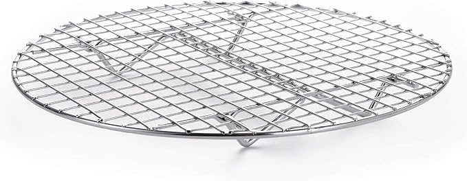 Foraineam 4 Pack 10.5 inch Steamer Rack Round Grilling Rack for Cooling Steaming Baking Cooking, Lifting Food in Pots, Cake Pan, Pressure Cooker and Oven