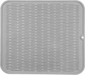 MicoYang Silicone Dish Drying Mat for Multiple Usage,Easy clean,Eco-friendly,Heat-resistant Silicone Mat for Kitchen Counter or Sink,Refrigerator or Drawer Liner Grey 2XL 24 inches x 18 inches