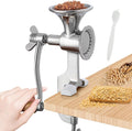 CGOLDENWALL Manual Grain Mill Stainless Steel Grinder Hand-operated Coffee Grinder with Fineness-adjustable Spring for Spice Pepper Corn Coffee Beans Grains