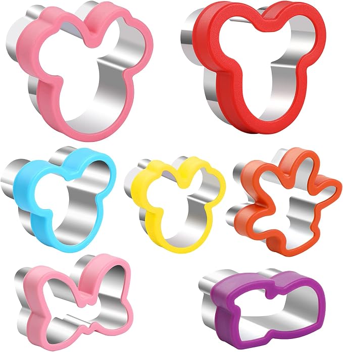 Magigift Multicolor 7-Piece Cookie Cutter Set - Head, Bow, Shoes, Gloves Shapes - Stainless Steel, Dishwasher Safe