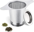 NKOVE Stainless Steel Tea Infuser, Loose Leaf Tea Strainer, Fine Mesh | Universal Tea Filter for Teapot Cup Mug, Reusable Tea Steeper Basket with Fine Mesh, Stainless Steel Infuser