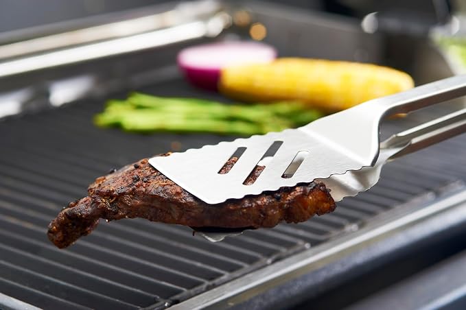 GrillPro 40240 16-Inch Stainless Steel Tong/Turner Combination, Silver