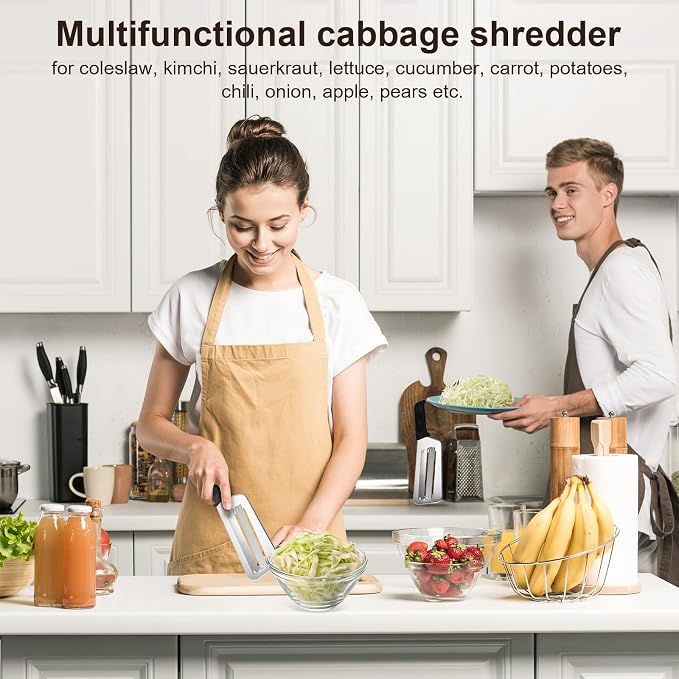 Cabbage Shredder for Coleslaw Sauerkraut cabbage slicer Cutter Chopper kitchen Knife Cabbage Peeler Lettuce Shredder lettuce Knife Cabbages Graters for Kitchen Fruit Vegetable Slicer Mandoline Slicers