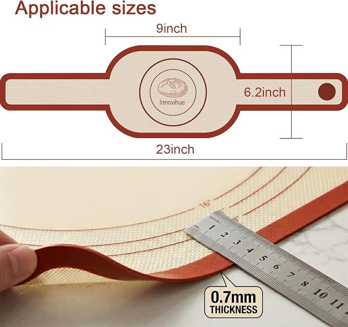 Silicone Bread Sling for Dutch Oven, 2-Pack Reusable Sourdough Baking Mats | Non-Stick Reusable Dutch Oven Liners with Long Handles for Easy Bread Transfer, Sourdough Baking and Quick Cleaning