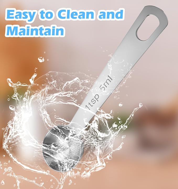 1 Teaspoon Measuring Spoons, 3Pcs Stainless Steel Kitchen Tools for Precise Cooking, Baking and Spices Measurement, 5ml