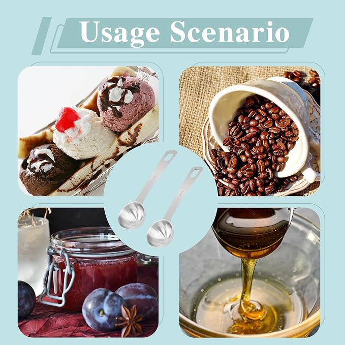 1/12 Tbsp (1/4 Tsp | 1.25 Ml) Measuring Spoons | Stainless Steel, For Coffee Powder, For Grains, For Loose Tea