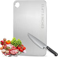 Titanium Cutting Board - 100% Pure Titanium Cutting Boards, Food-Grade, Non-Slip Surface, Dishwasher Safe, for Elegant Serving Tray for Kitchen, Charcuterie, Meat, Vegetables, Easy Clean, 11.4"x7.9"