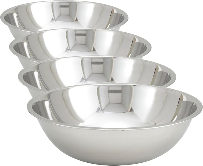 Winco MXB-1600Q Mixing Bowl, 16-Quart (Pack of 4)
