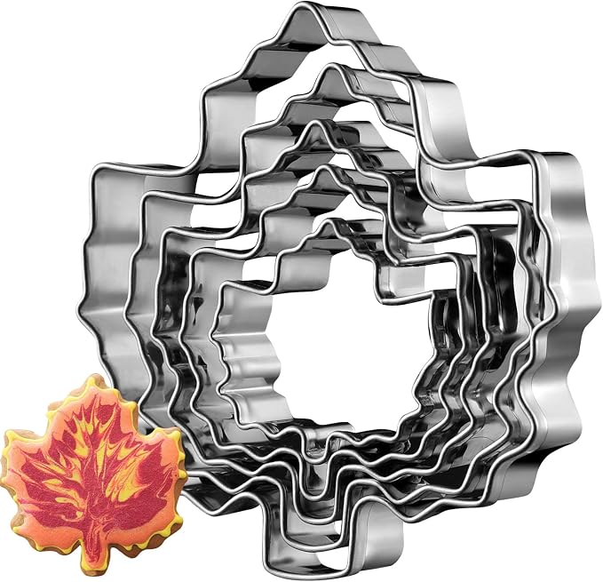 Maple Cookie Cutters Thanksgiving Day, 5 Pack