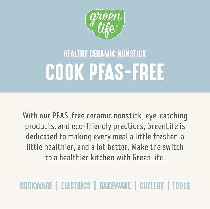 GreenLife Rice Cooker, 3-Cups Uncooked/6-Cups Cooked, Blue Haze | PFAS-Free Ceramic Nonstick Removable Pot, One-Switch Design, Grains Multicooker, Keep Warm, Dishwasher Safe Parts, Easy Clean