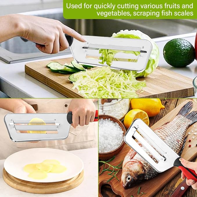 Cabbage Shredder Lettuce Chopper-Lettuces Shredder- Cabbage-Chopper-Shredders,Stainless Steel Kitchen Knife for Sauerkraut-Cabbages-Cutter-Lettuce-Cutter, for Sauerkraut, Coleslaw