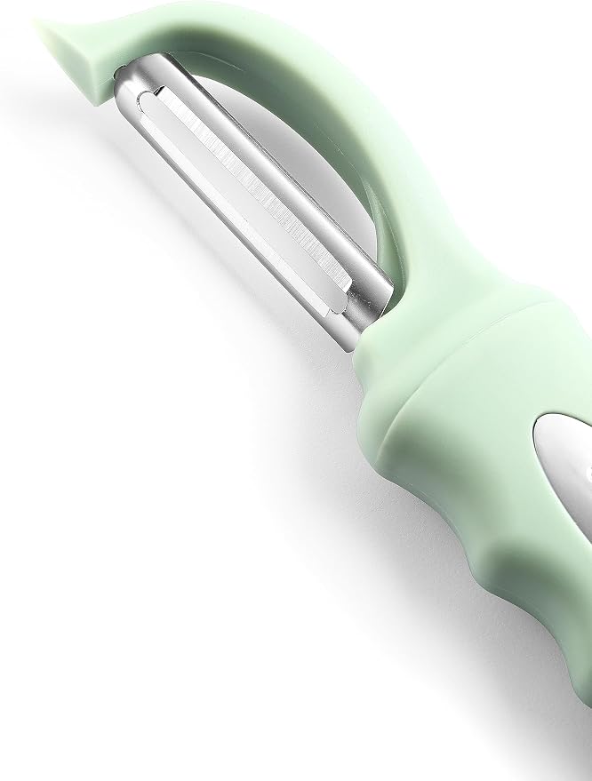 Spring Chef Swivel Vegetable Peeler with Ergonomic Handle, Pistachio | Premium Potato Peeler w/ Ultra Sharp Stainless Steel Blades, Multifunctional Veggie Peeler for Apple, Carrot, Cucumber, Fruit