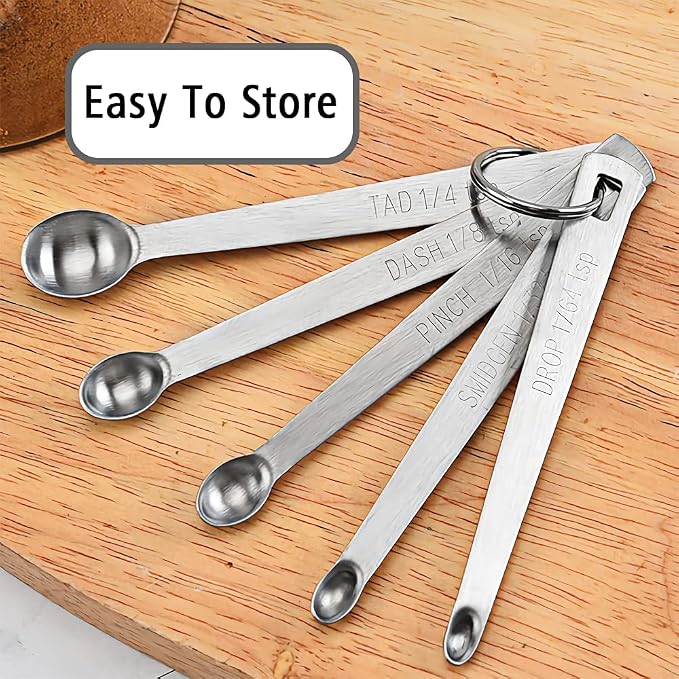 1PCS 1/8tsp(0.625ml) Mini Measuring Spoon, Small Teaspoon for Tiny Amounts | High Precision, Food-Grade, ‌Rust-Free, Dishwasher-Safe, Easy-Read Markings, Multi-Purpose, Sturdy & Durable
