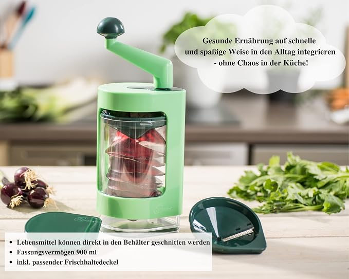 Genius Super Julietti Spiral Cutter for Vegetable Cutting - Spaghetti with Vegetables, Spirals and Julienne