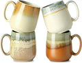 HASENSE Ceramic Coffee Mugs Set of 4, 16 oz Large Reactive Glaze Mugs | Everyday Capacity, 4 Unique Reactive Glazes, Durable Ceramic, Idea Gift Mug Set