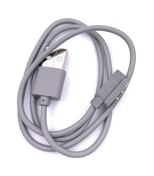 Magnetic USB Charging Cable for Smoothie Blender & Vegetable Cleaner | Magnetic Induction Charging Design, 2ft Grey Durable Cable, Fits Most Portable Blenders & Fruit Vegetable Washers, Cable Only
