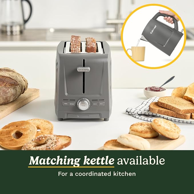 Cuisinart Core Collection 2-Slice Toaster | Extra-Long Slots for Artisan Bread | Bagel Setting |High-Lift Quickview™ | Single Slice & Defrost Functions | +30sec Toast Boost |Removable Crumb Tray