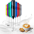 YSSOA Electric Milk Frother Handheld Battery Operated Automatic Milk Foam Whisk Drink Mixer for Coffee, Frappe, Latte, Matcha, Black
